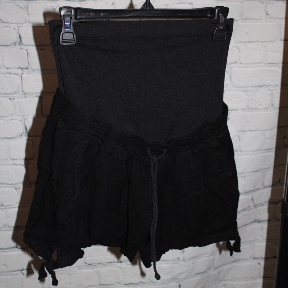 Black Maternity Shorts